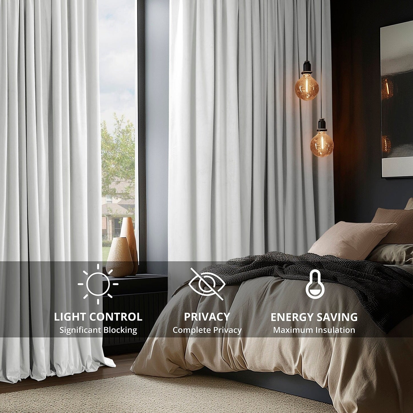 Exclusive Fabrics Signature Blackout Velvet Curtain (1 Panel)
