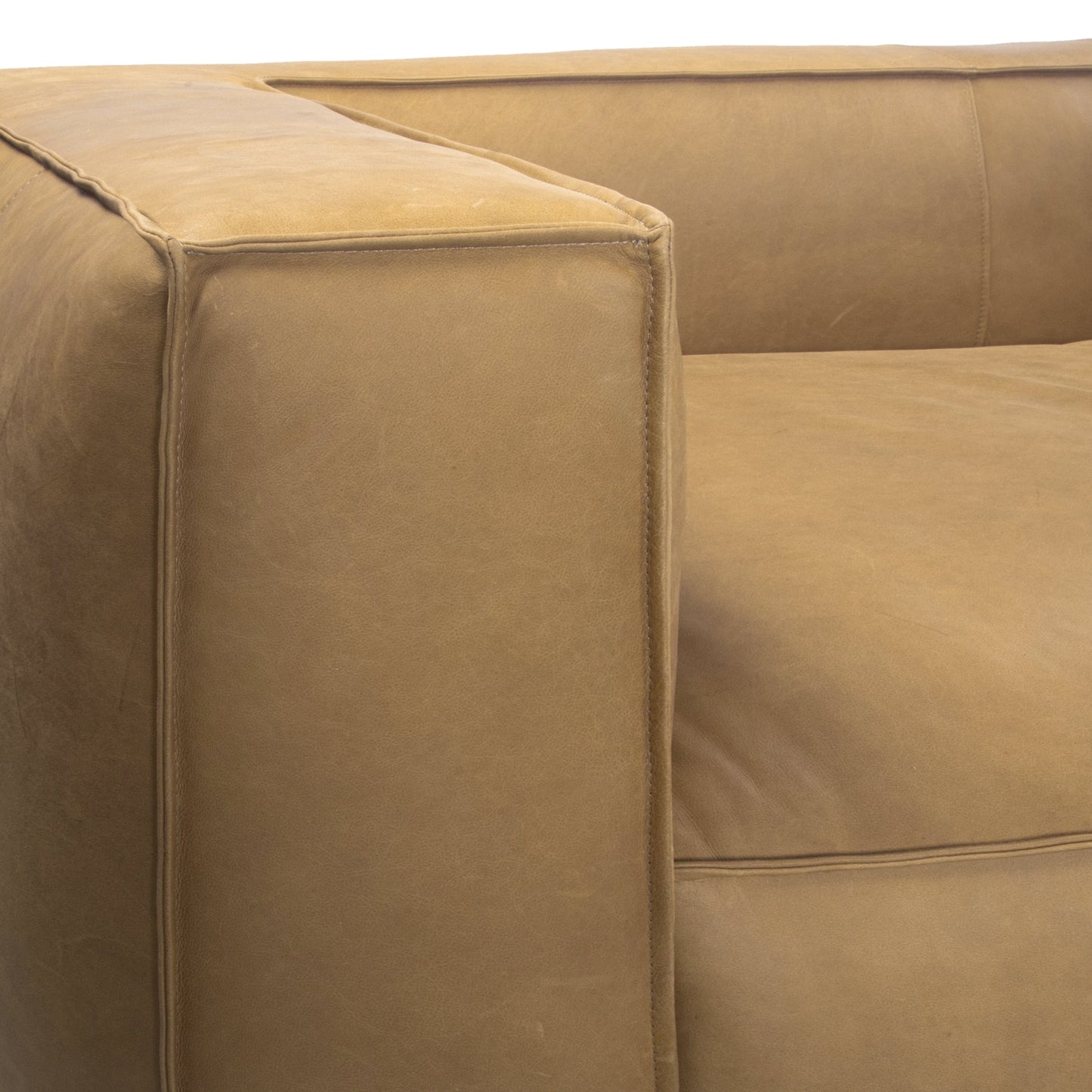 UR livingroom Full Aniline Leather Sofa Modern Genuine Leather Sofa Couch for Living Room - 100W x 43D x 26.25H