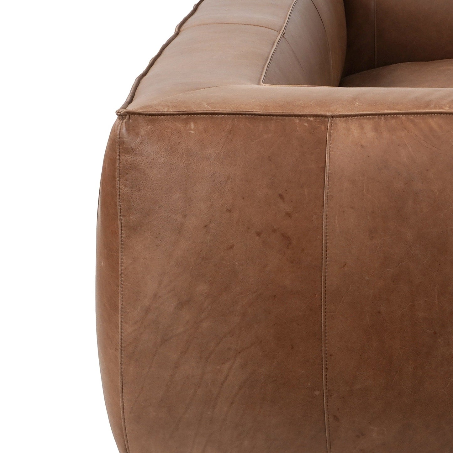 UR livingroom Full Aniline Leather Sofa Modern Genuine Leather Sofa Couch for Living Room - 100W x 43D x 26.25H