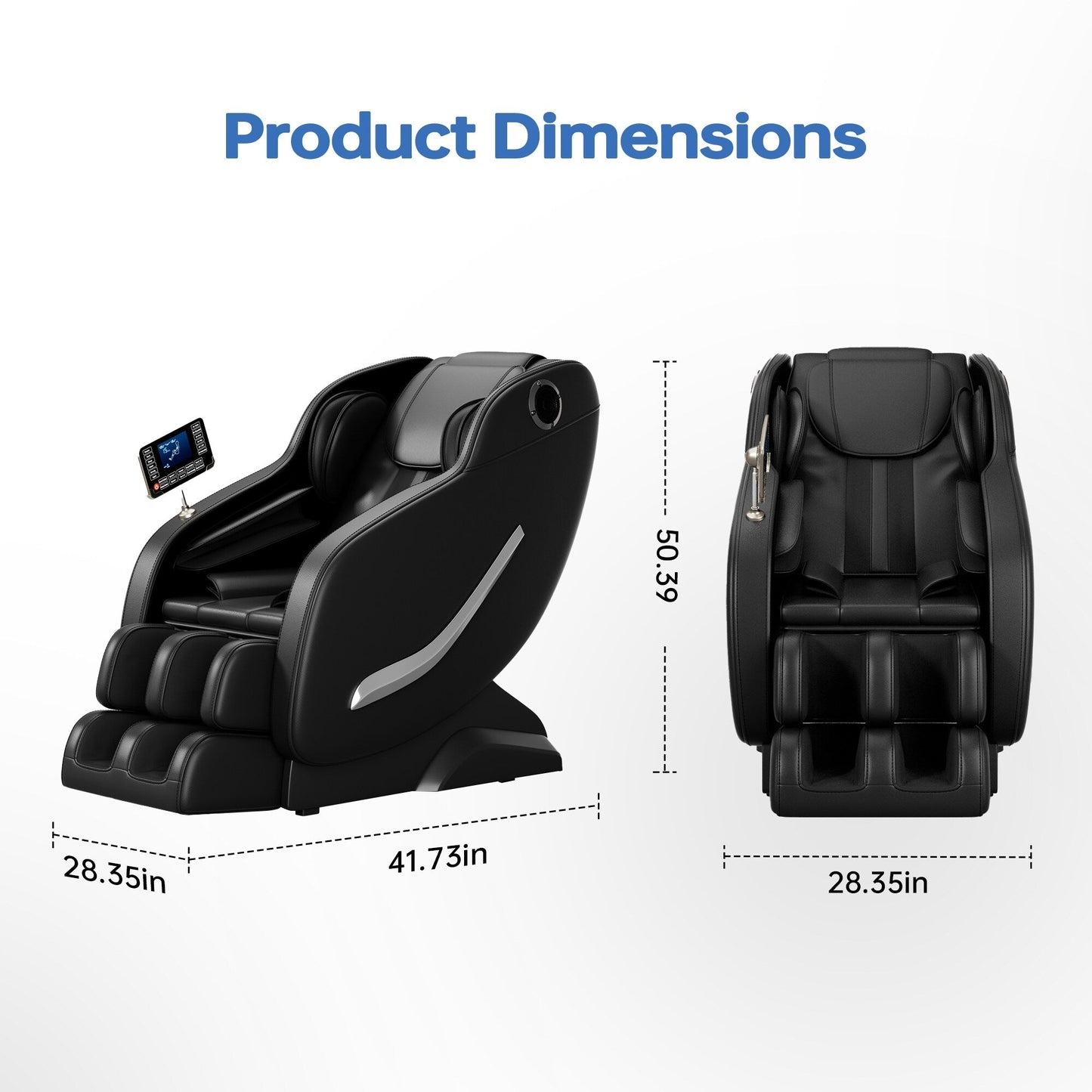 Full Body Massage Chair Zero Gravity Reclining Chair with Airbags, Heat Therapy and Hi-Fi Speakers, LCD Touchscreen Control
