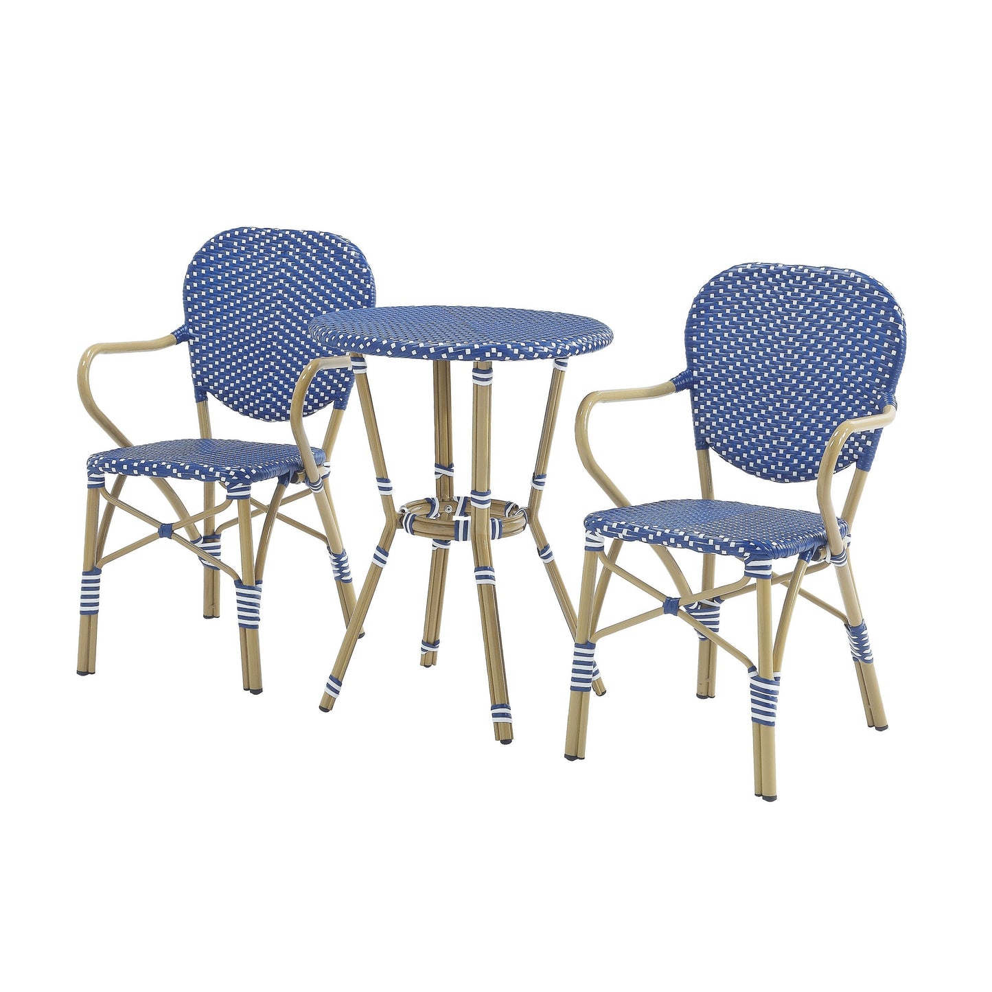 Courtnie French Country 3-Piece Aluminum Outdoor Bistro Set by Furniture of America