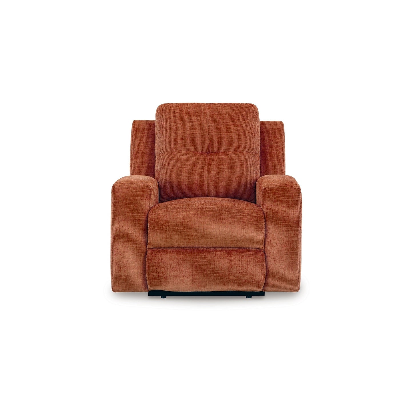 Genna Manual Recliner Chair, Spice Orange Polyester, Soft Cushion