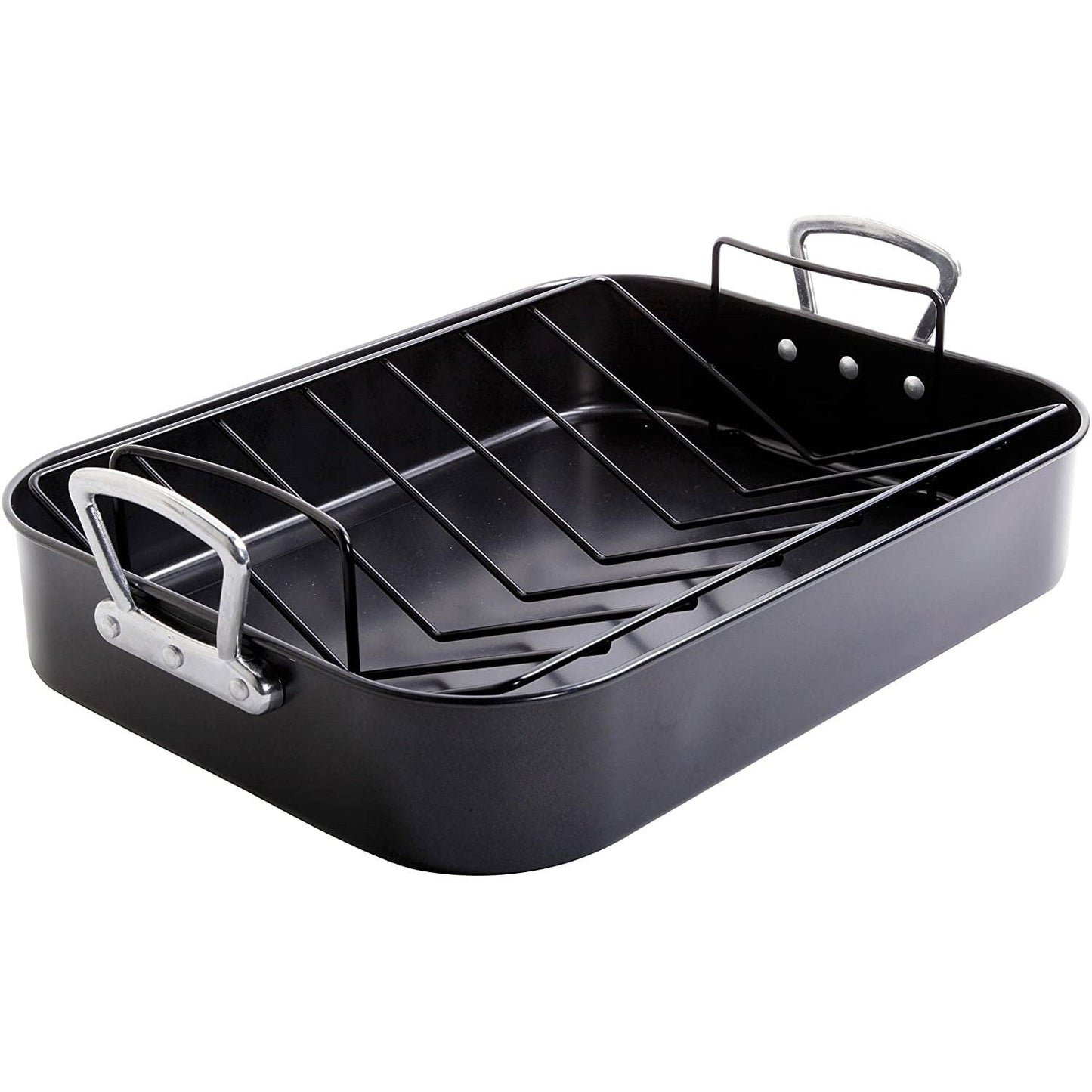 Gibson Home Broxton 2 Piece Non Stick Turkey Roaster - 16.5 Inch