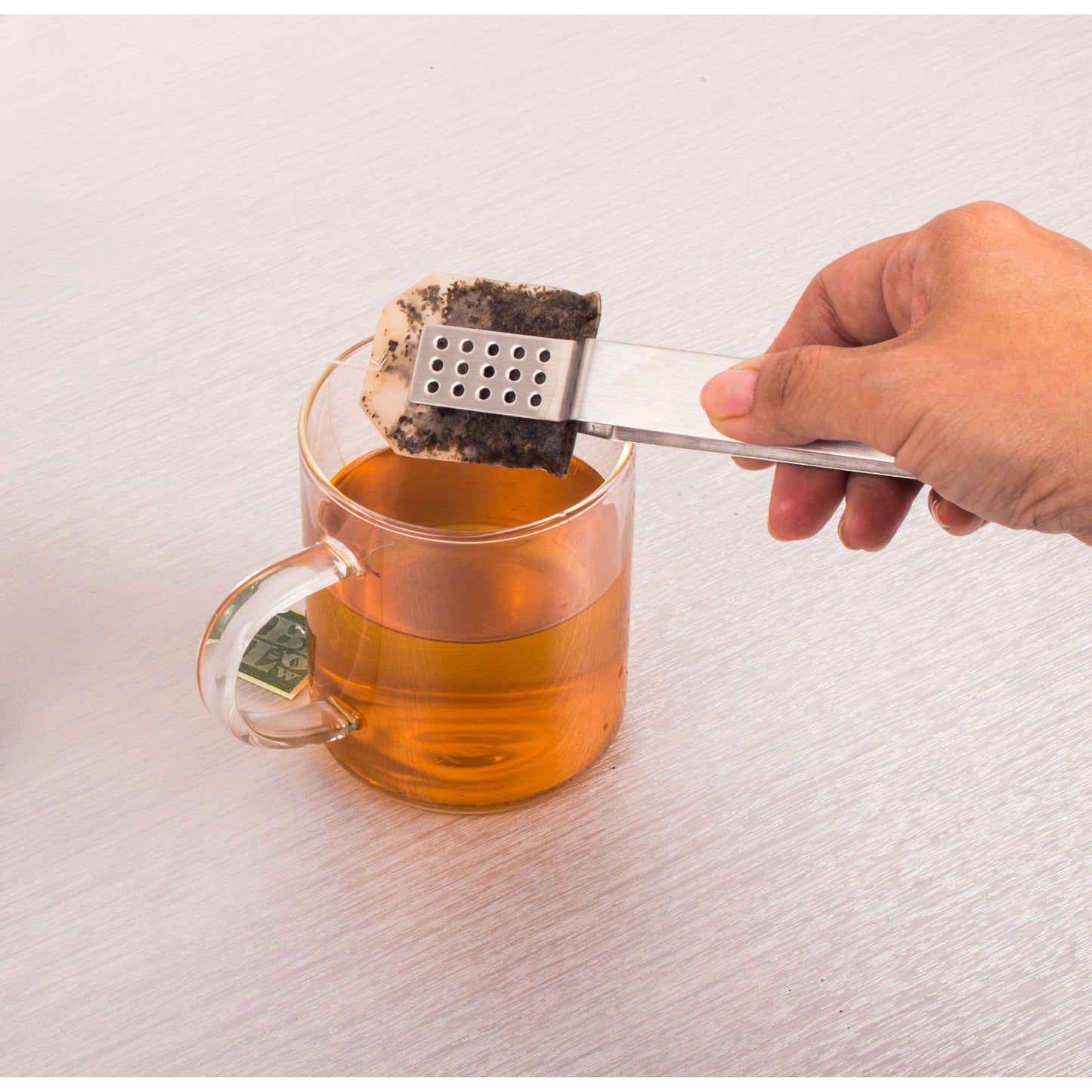 HIC 5.25 Stainless Steel Tea Bag Squeezer Tongs