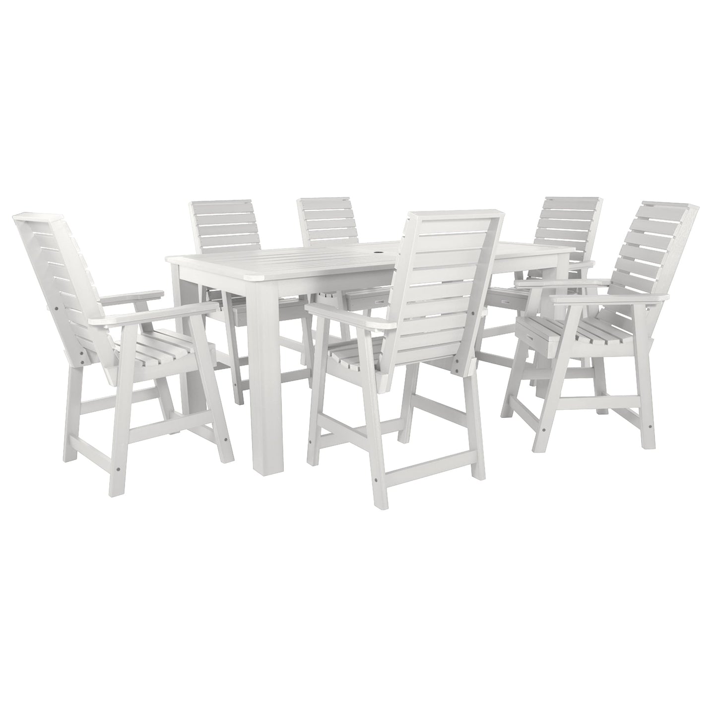 HIGHWOOD 7-Piece Counter Height Outdoor Dining Set - 42 x 84 Table