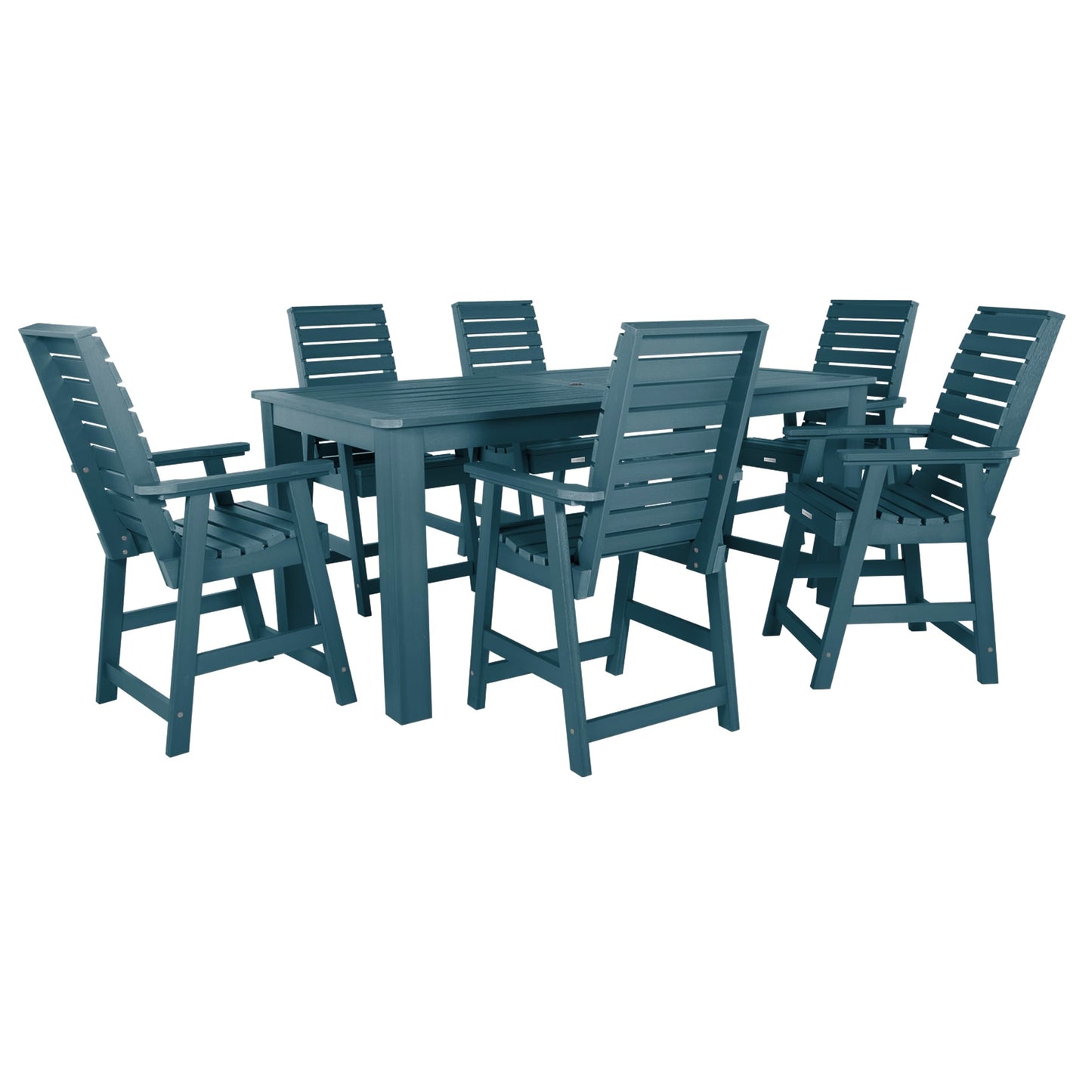 HIGHWOOD 7-Piece Counter Height Outdoor Dining Set - 42 x 84 Table