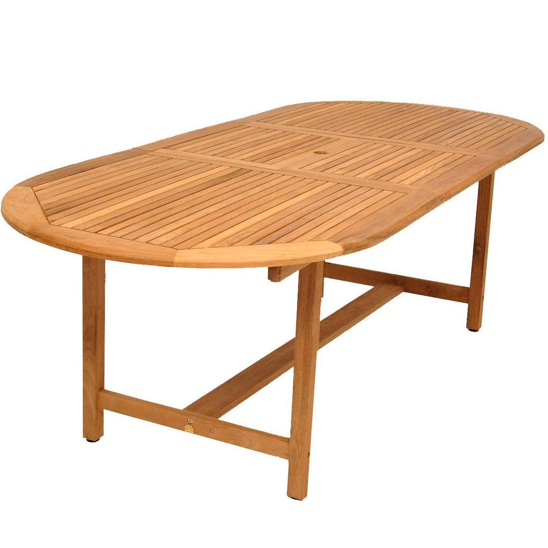 Amazonia 9 Piece Nachue FSC Solid Teak Outdoor Patio Dining Set - 9 Piece