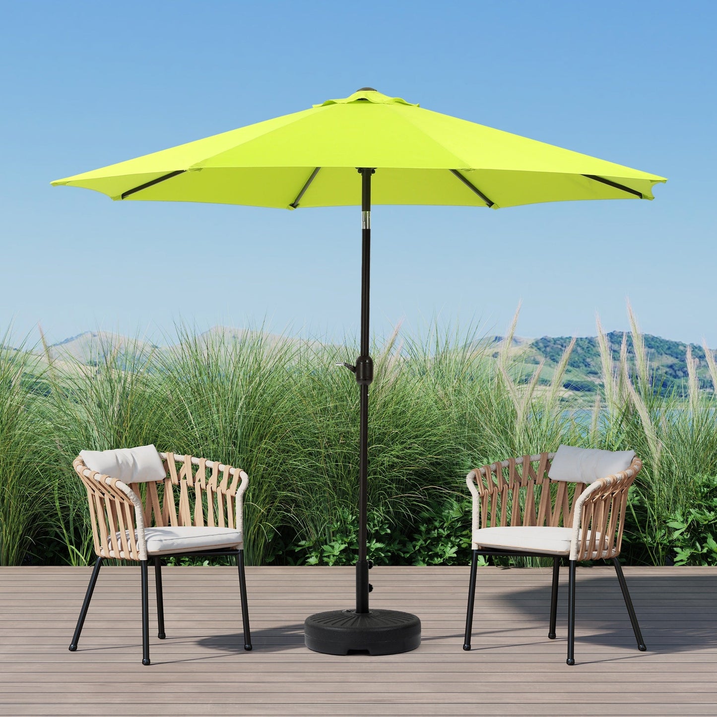 Holme 9-foot Steel Market Patio Umbrella with Tilt-and-Crank
