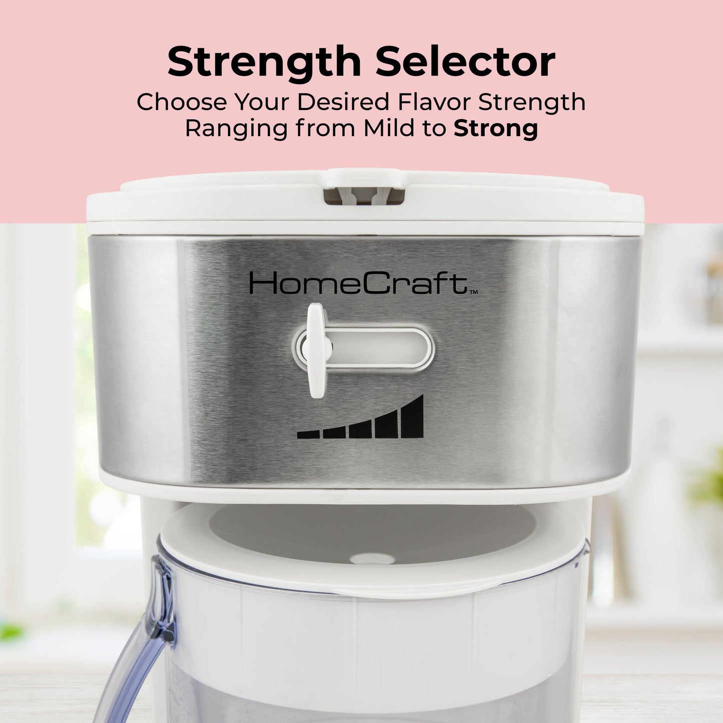 HomeCraft 3-Quart White Stainless Steel Café' Ice Iced Coffee and Tea Brewing System