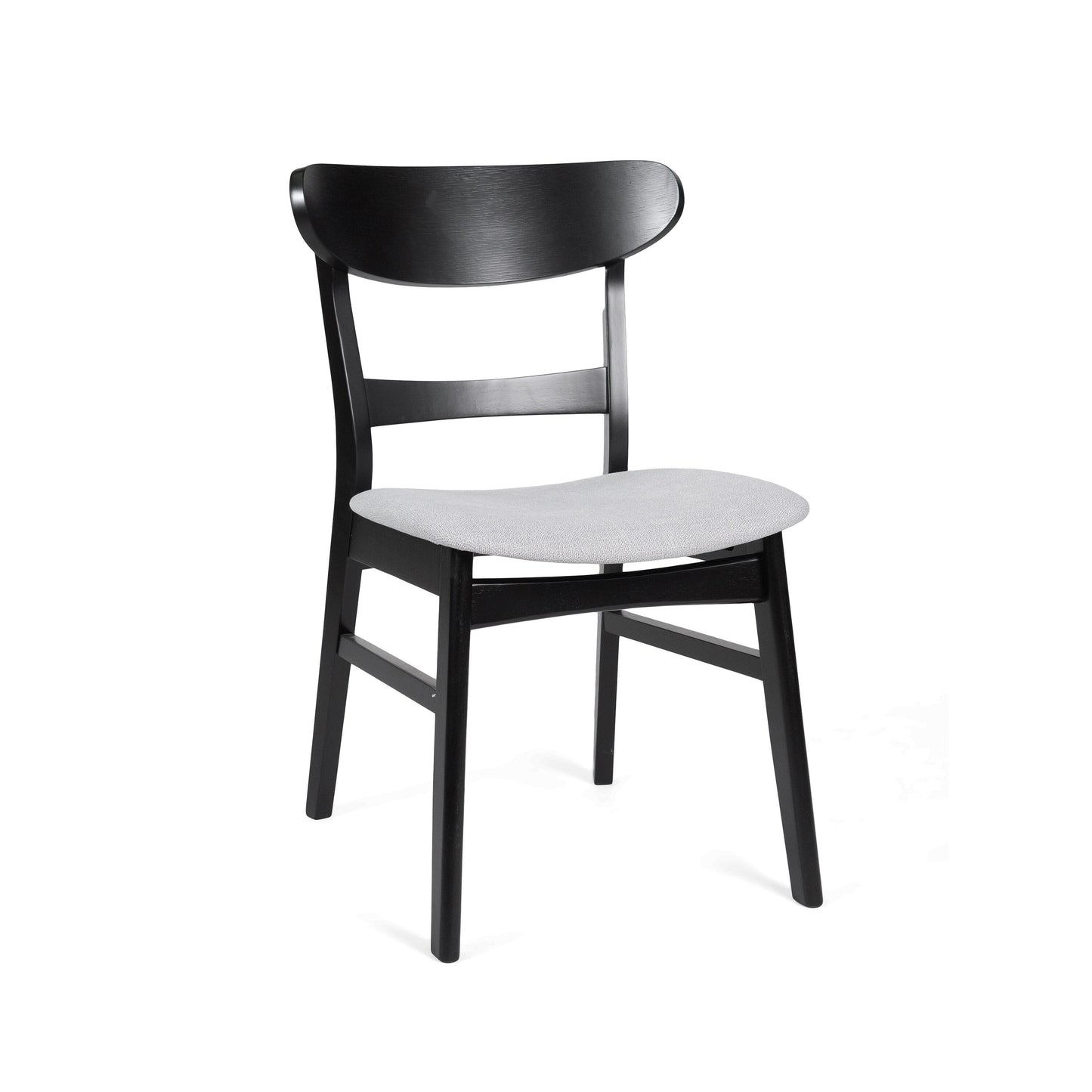 Abrielle Mid-Century Modern Upholstered Rubberwood Dining Chair (Set of 2) by Christopher Knight Home
