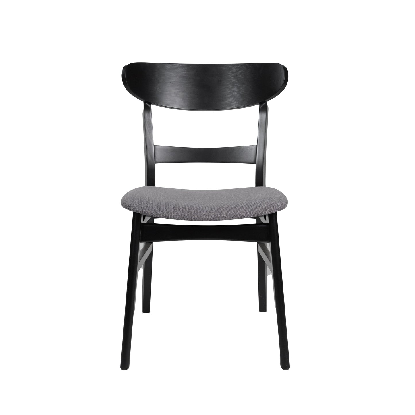 Abrielle Mid-Century Modern Upholstered Rubberwood Dining Chair (Set of 2) by Christopher Knight Home