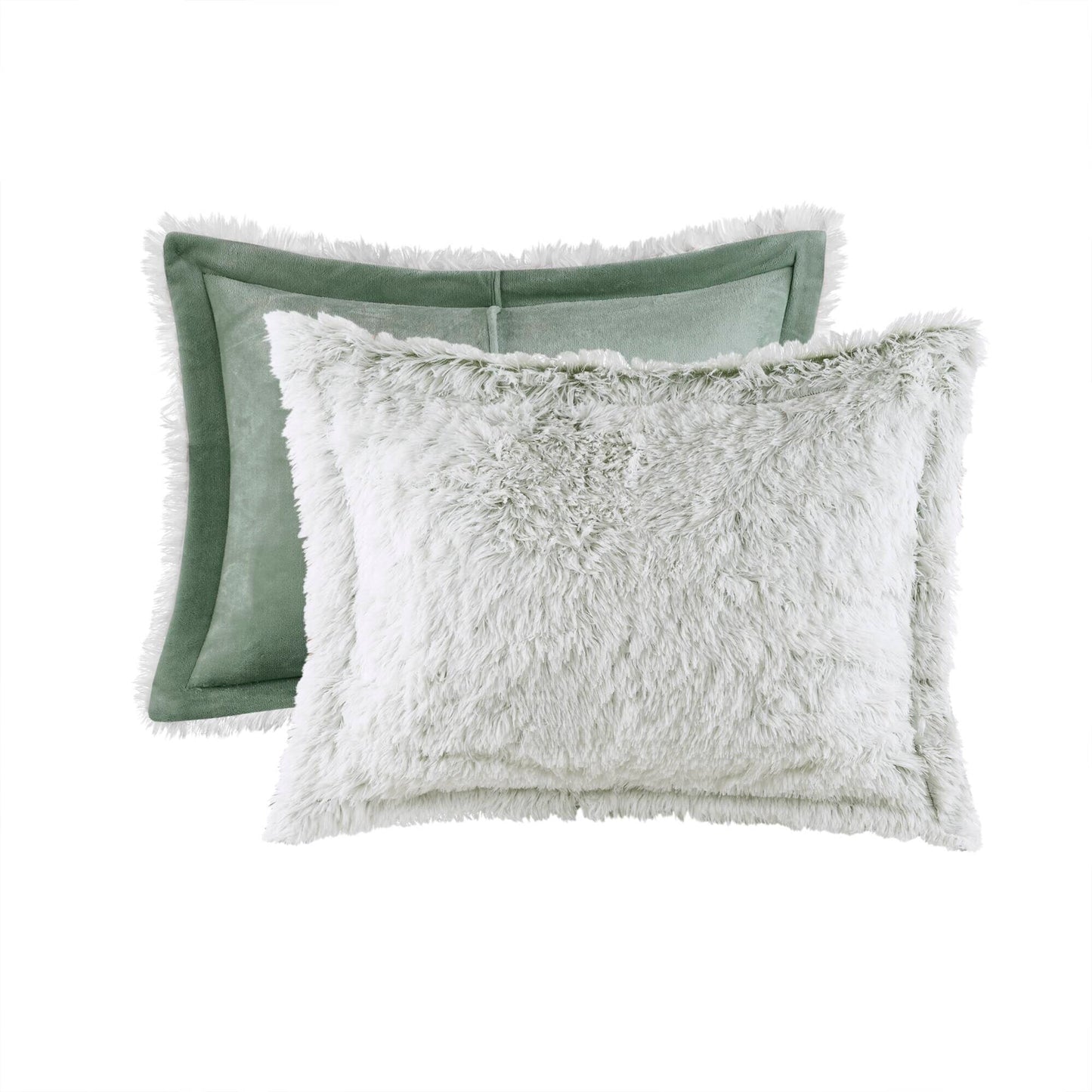 Intelligent Design Leena Shaggy Long Fur Comforter Mini Set