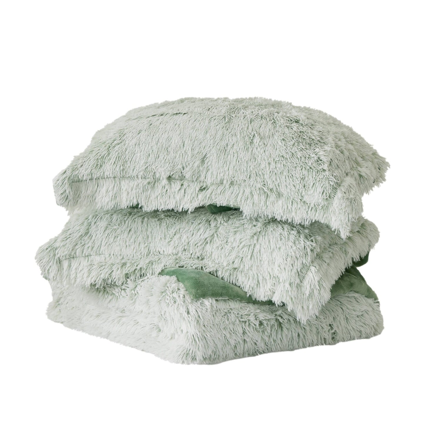 Intelligent Design Leena Shaggy Long Fur Comforter Mini Set