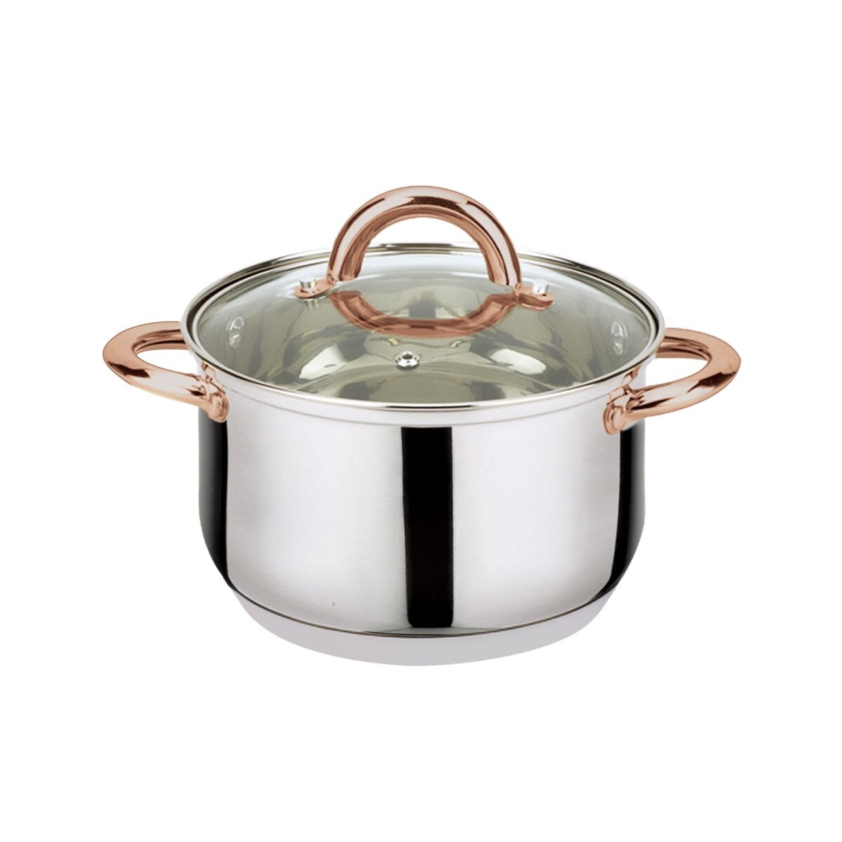 J&V Textiles 6 Piece Stainless Steel Casserole Set Pots and Lids Gray Size 16X9.50,18X10.50,20X12.50