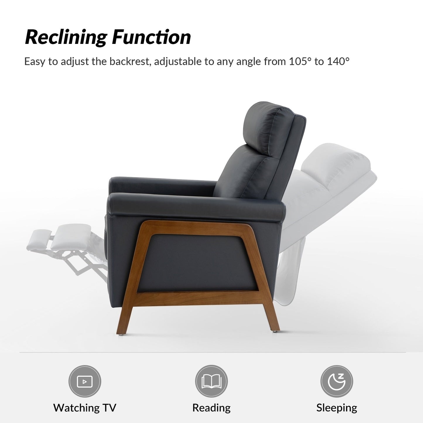 Jaime Modern Genuine Leather Power Recliner Built in USB Ports Set of 2 by HULALA HOME