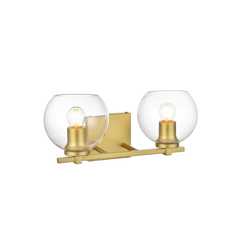 Julian 1 Light Black and Clear Bath Sconce