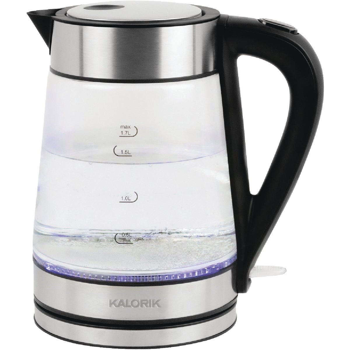 Kalorik 1.7L Stainless Steel Rapid Boil Electric Kettle with Blue LED - 1 Each