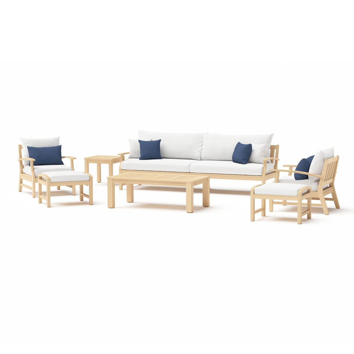 Kooper 8 Piece Sunbrella Outdoor Patio Sofa & Club Chair Set