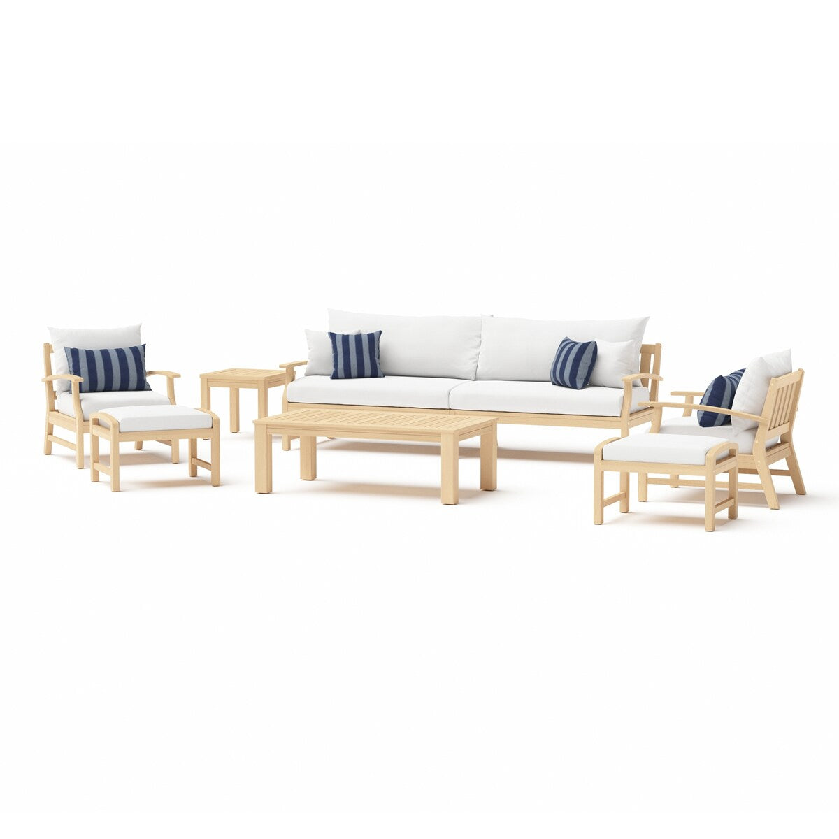 Kooper 8 Piece Sunbrella Outdoor Patio Sofa & Club Chair Set
