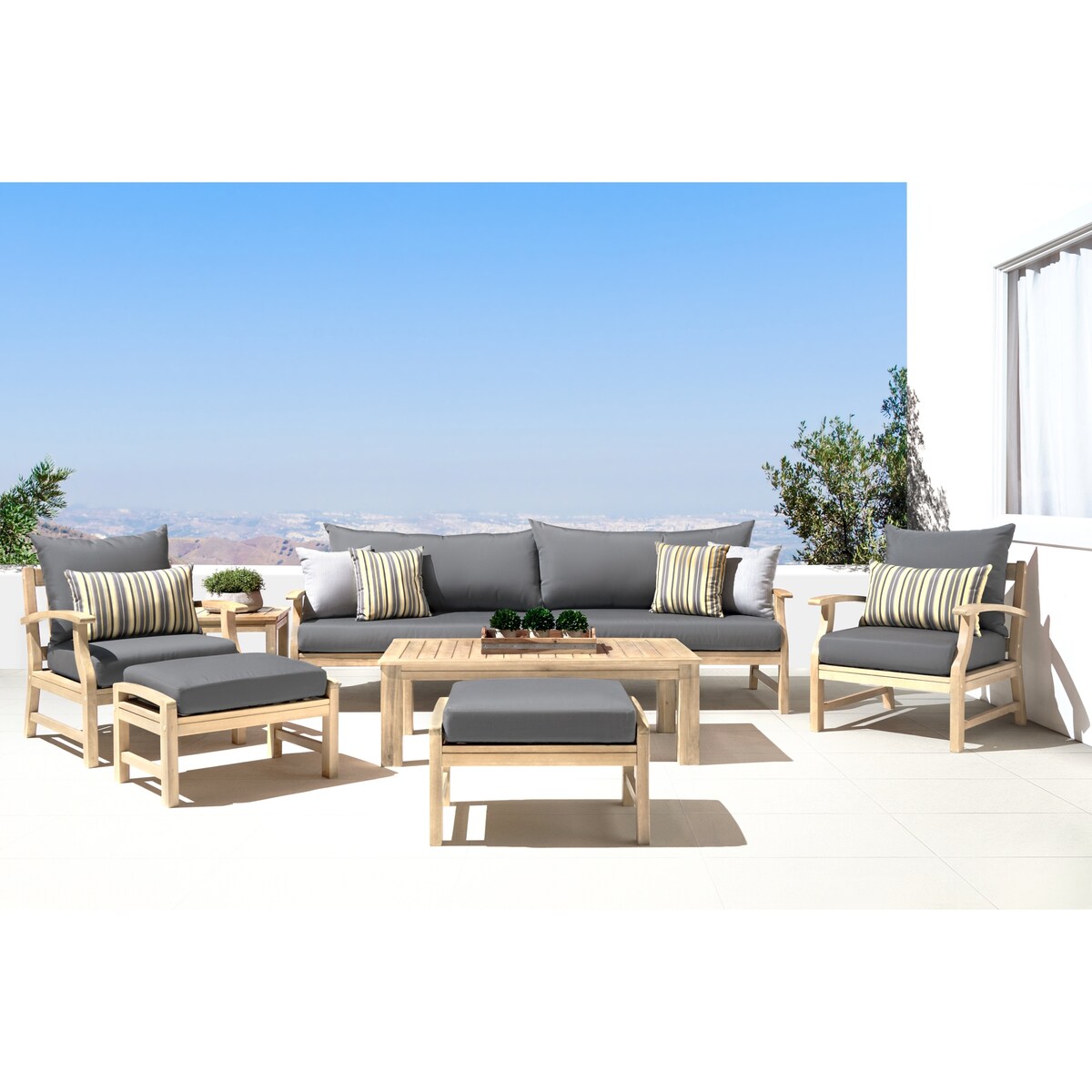 Kooper 8 Piece Sunbrella Outdoor Patio Sofa & Club Chair Set