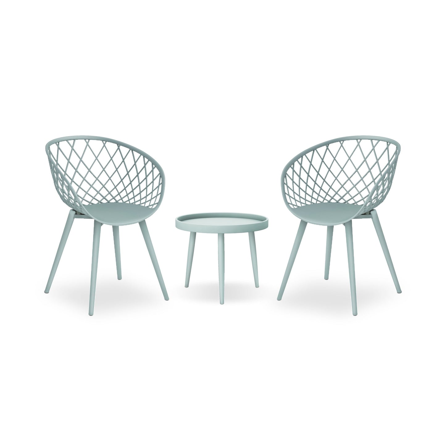 Jamesdar Kurv 3 Piece Mid-Century Modern Patio Chat Set