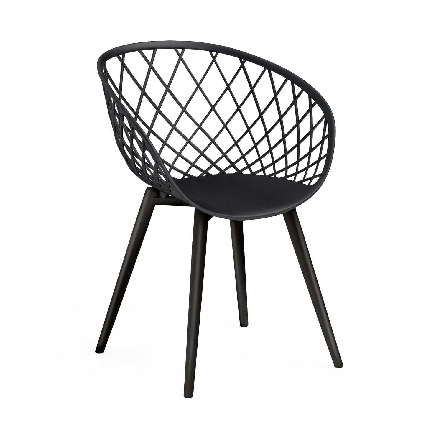 Jamesdar Kurv 3 Piece Mid-Century Modern Patio Chat Set