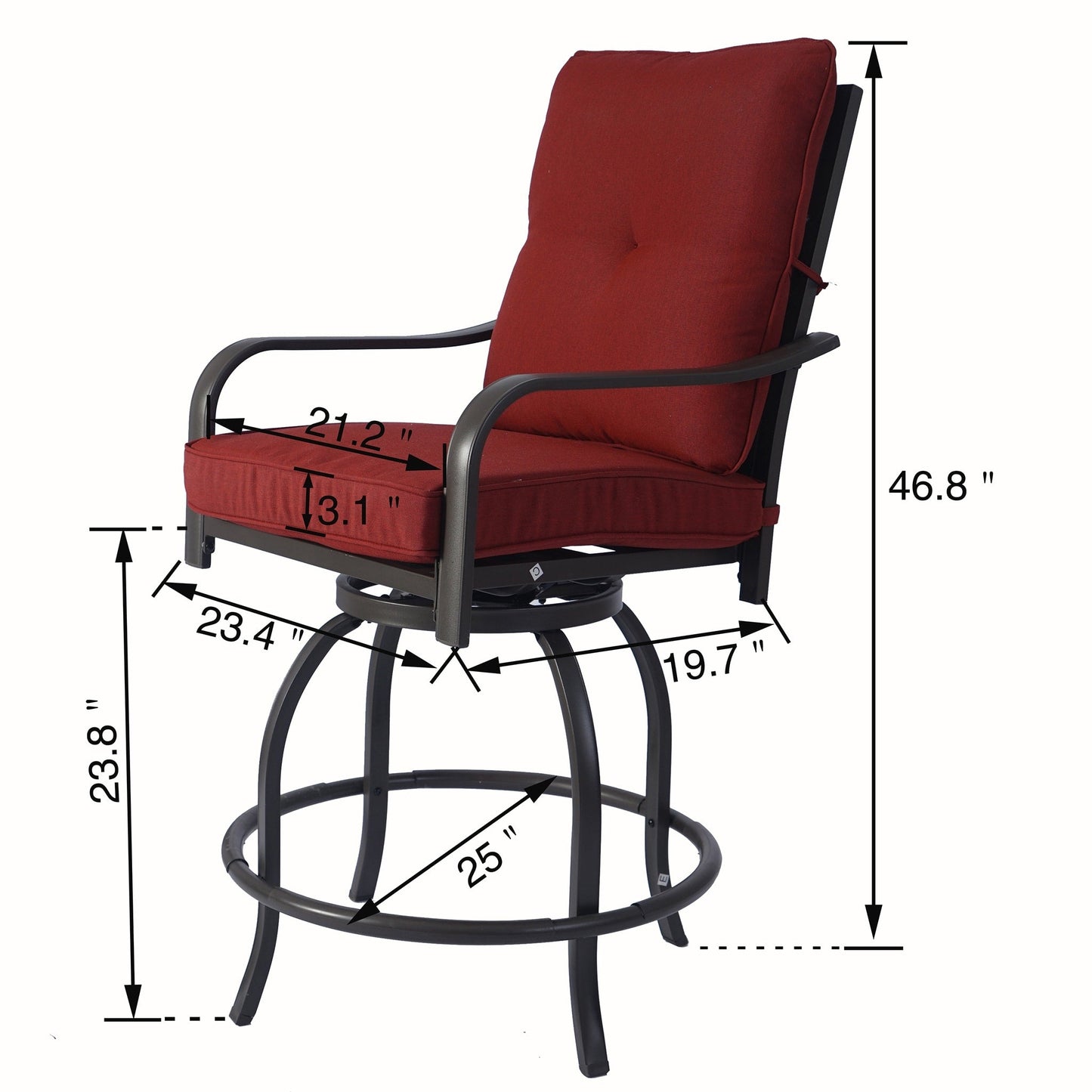 Kozyard Isabella High Swivel Bar Stools/Chair Set