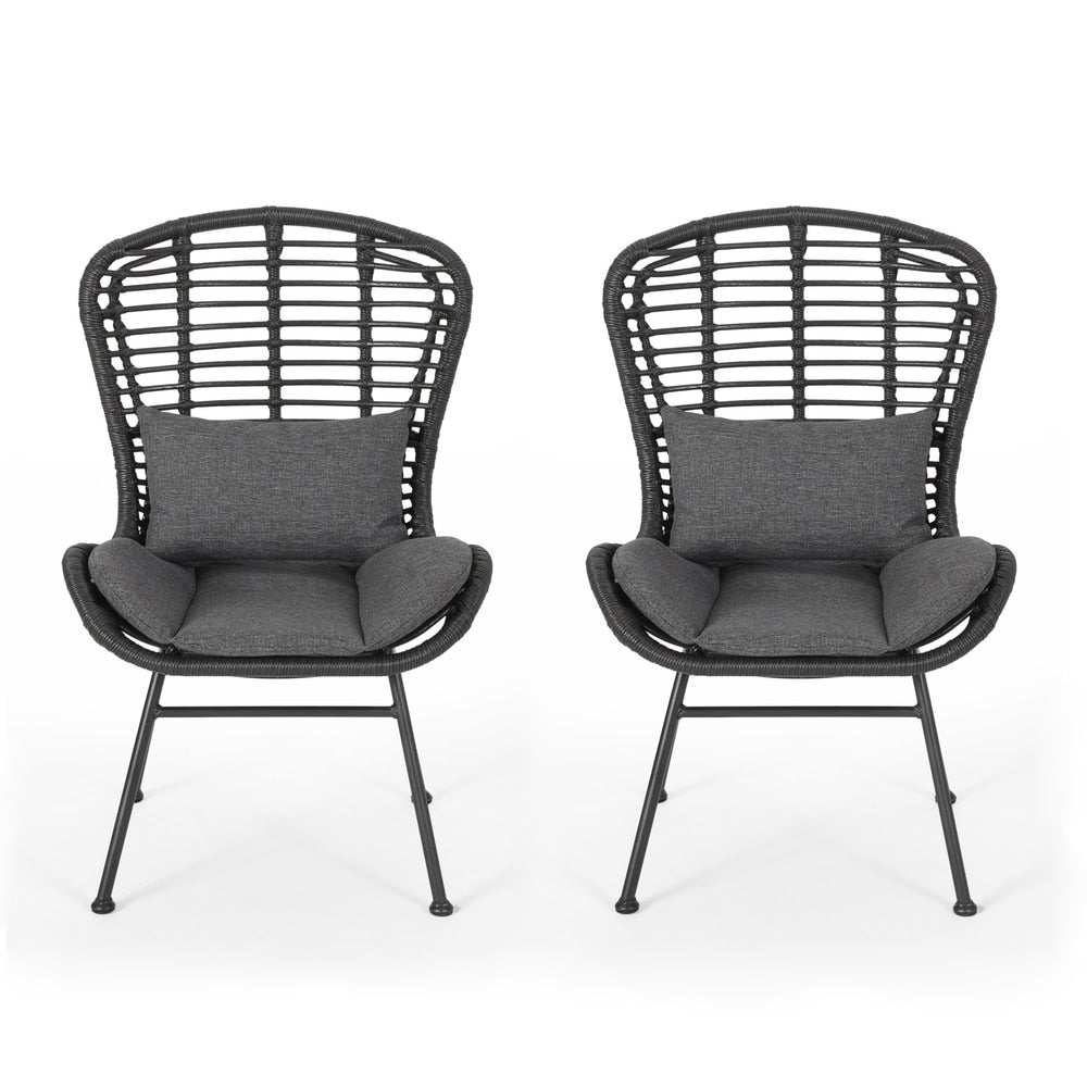 La Habra Outdoor Wicker Club Chairs (Set of 2) by Christopher Knight Home