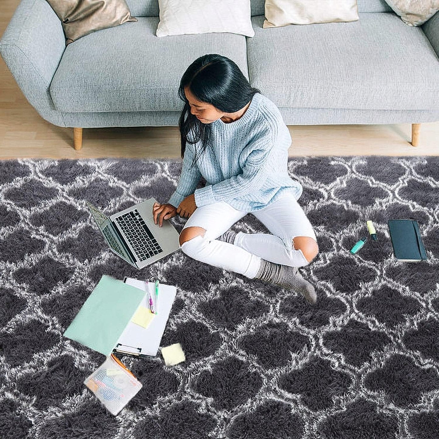Large Size Home Decor Carpet Washable Nursery Area Rug - 8' x 10'