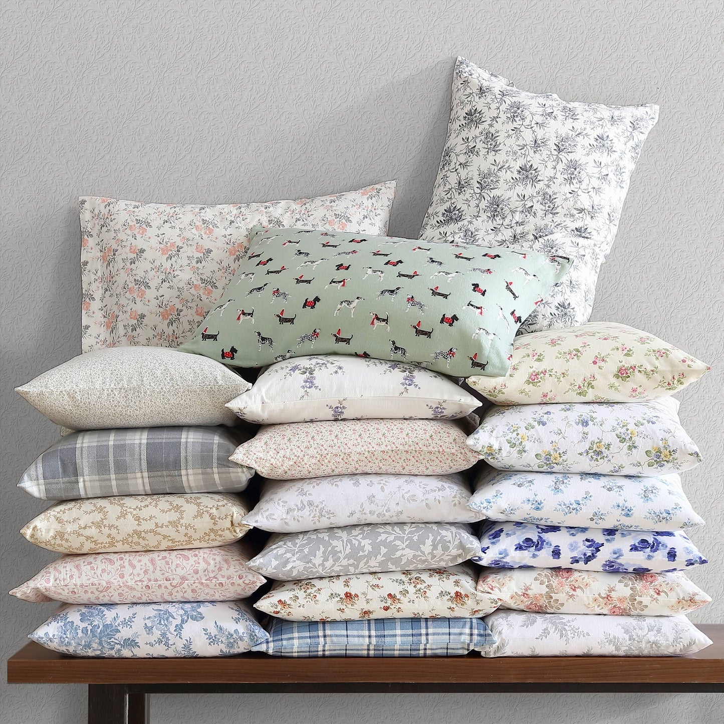 Laura Ashley Printed Cotton Flannel Sheet Set