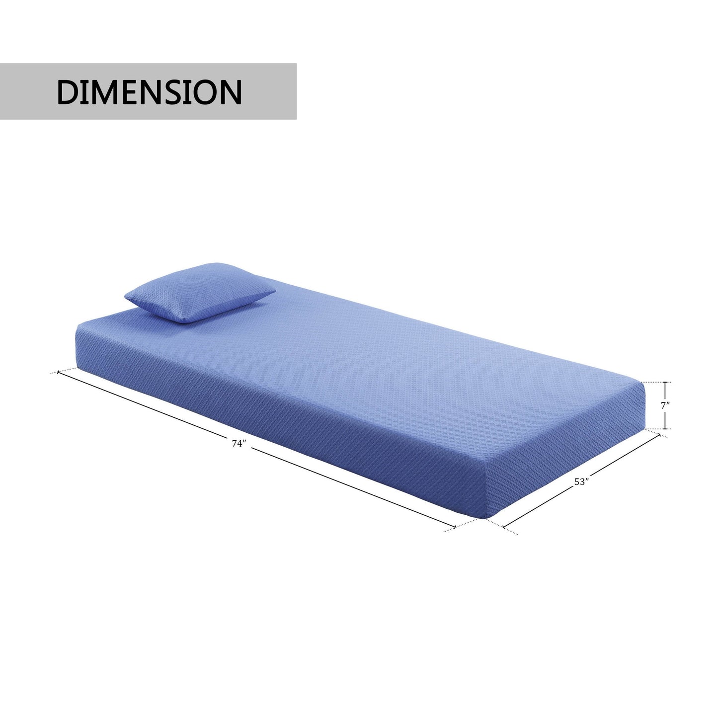 Lay 7-Inch Gel-Infused Memory Foam Mattress