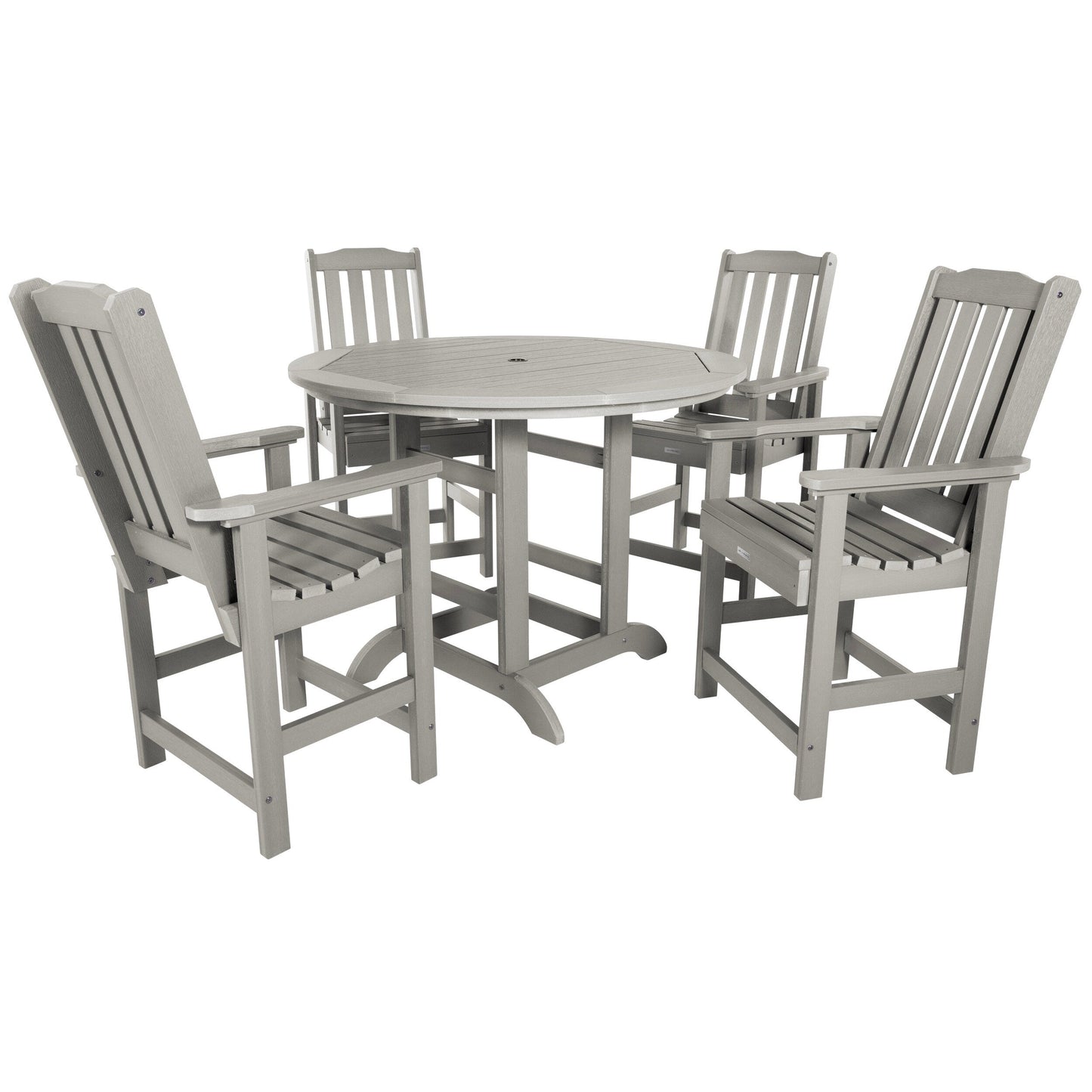 Lehigh 5-piece Outdoor Dining Set - 48 Round Table, Counter-height