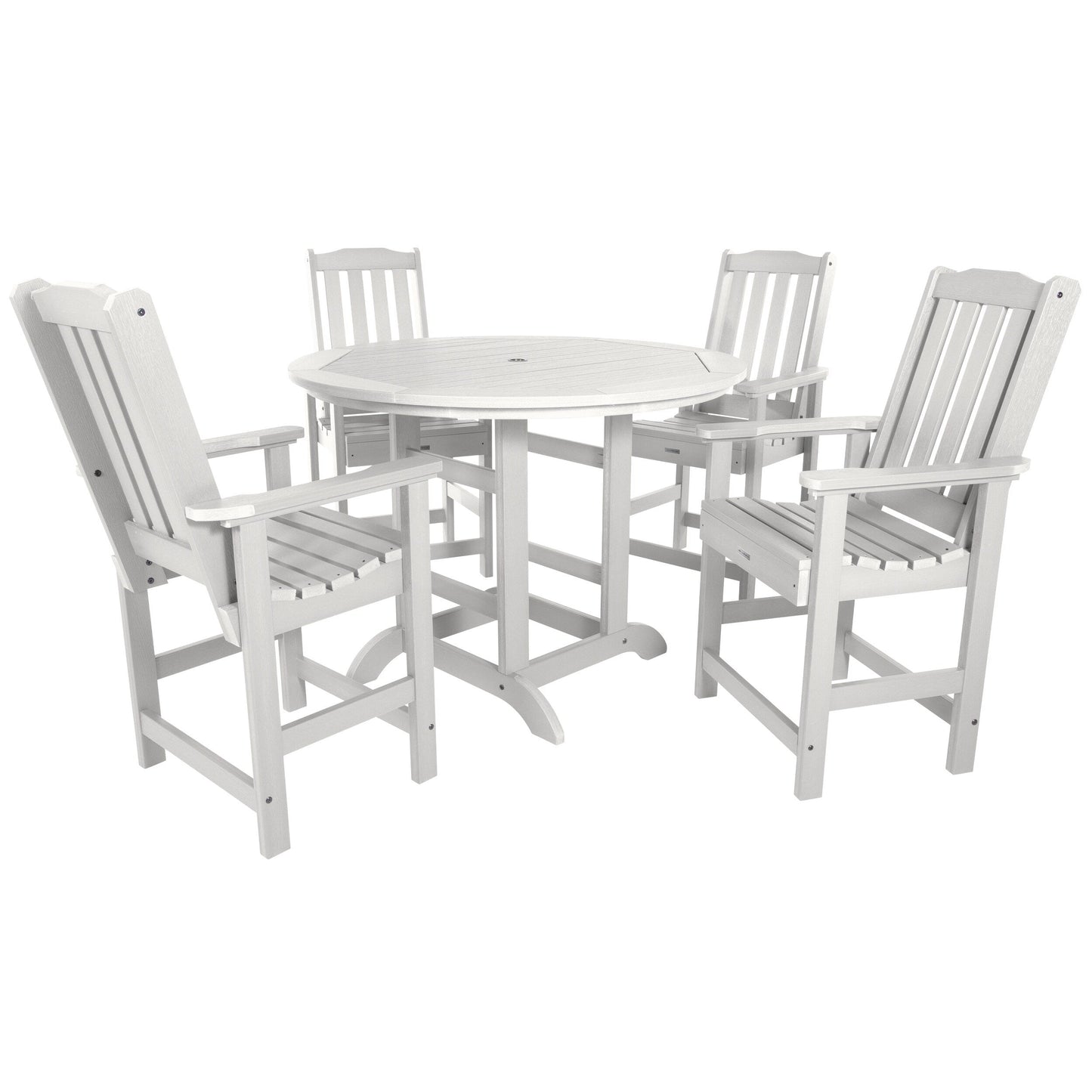 Lehigh 5-piece Outdoor Dining Set - 48 Round Table, Counter-height
