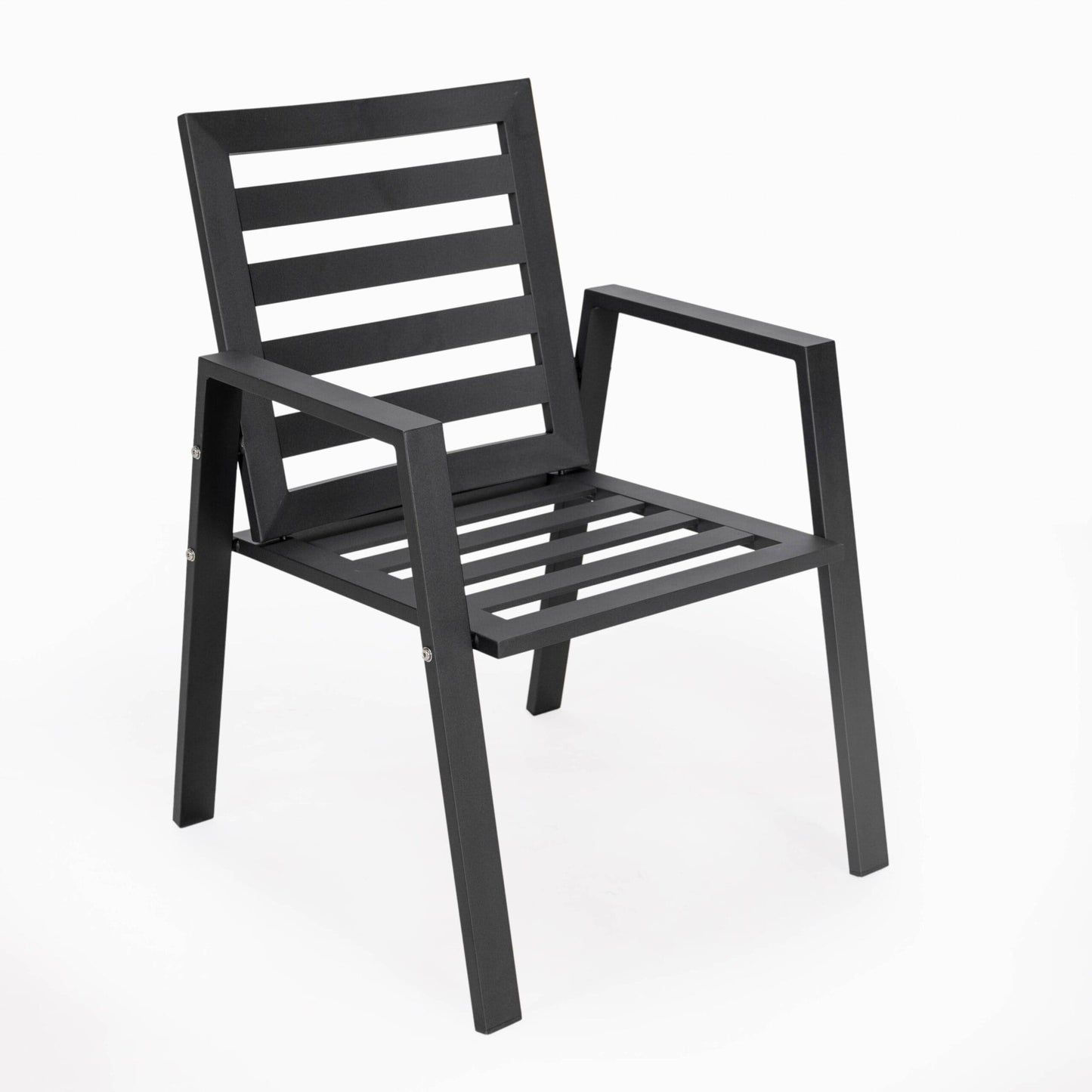 9-Piece Outdoor Dining Set in Black Aluminum Chelsea Series by LeisureMod