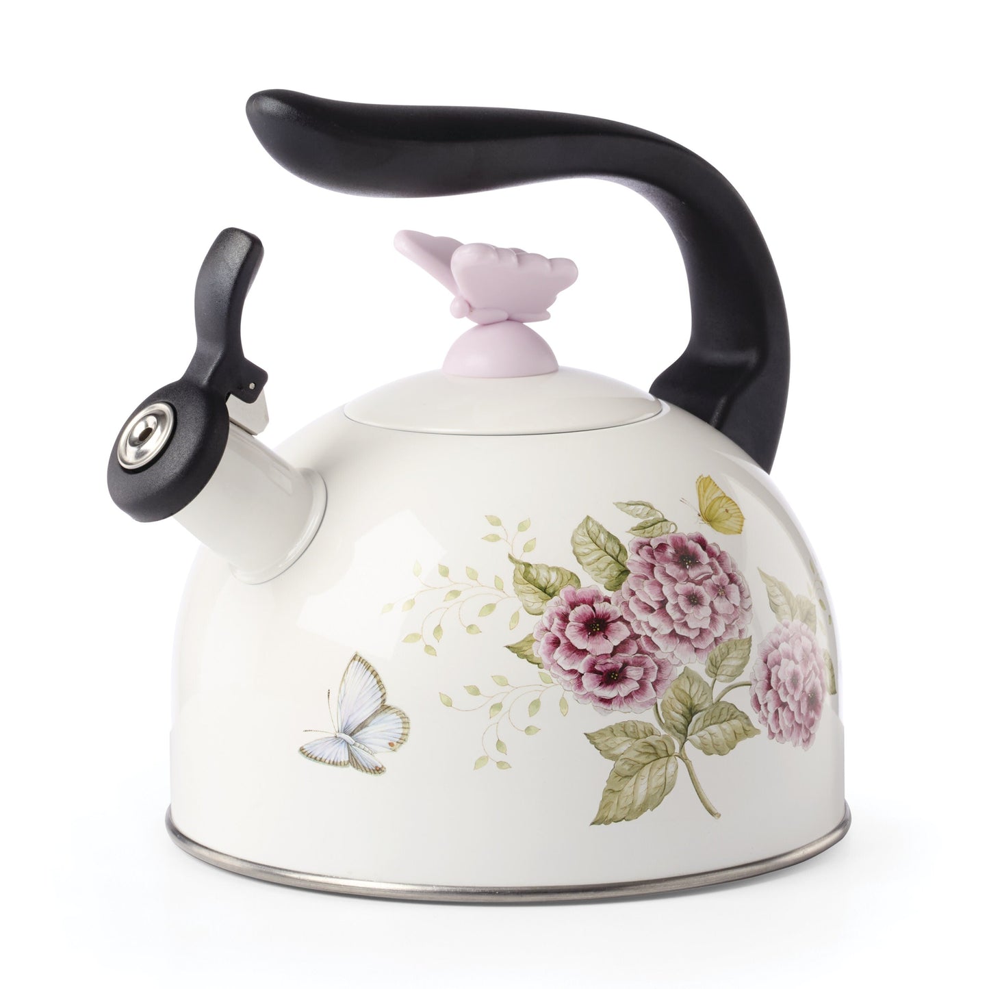Lenox Butterfly Meadow Tea Kettle, Enamel 2.5-Quart