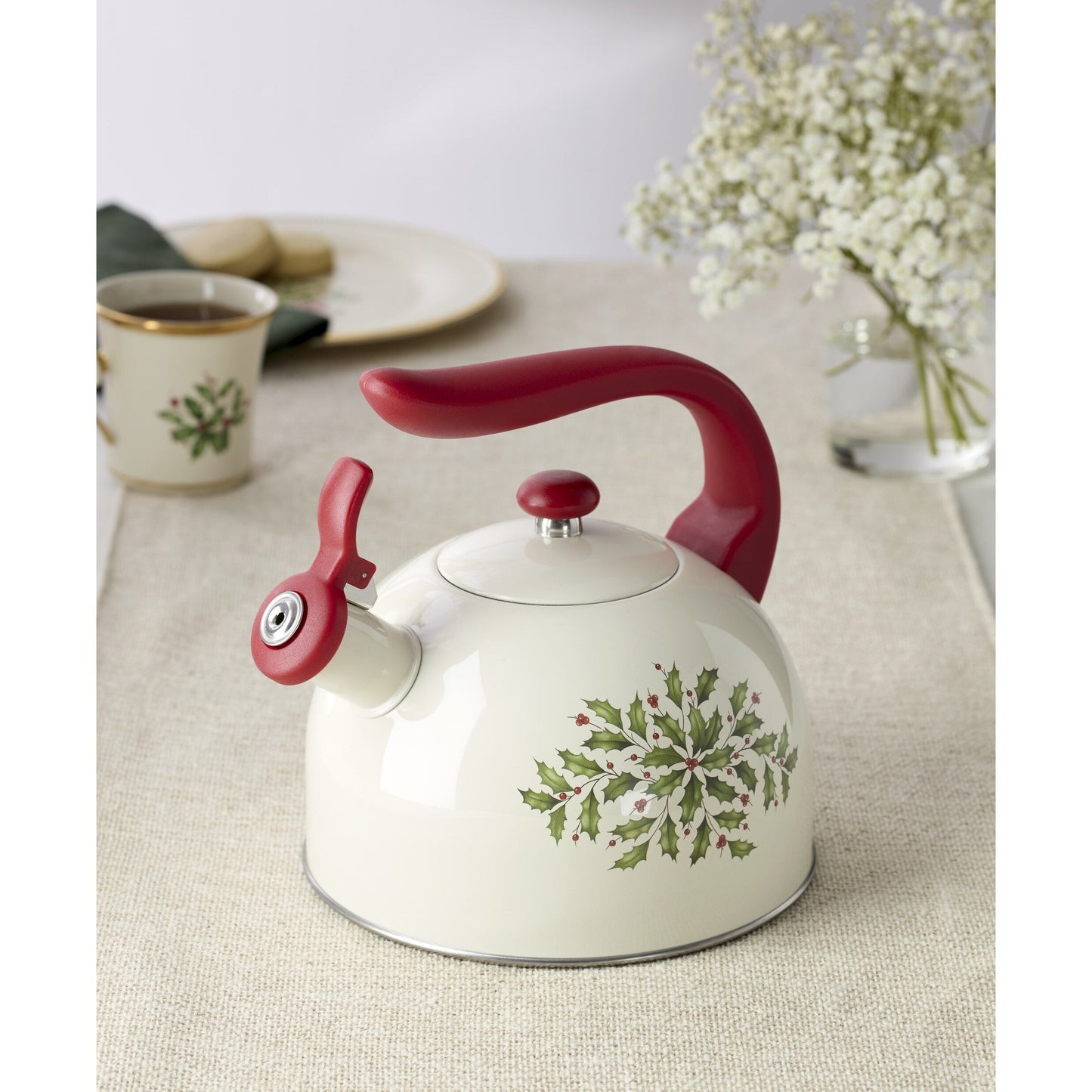 Lenox Holiday Metal Tea Kettle