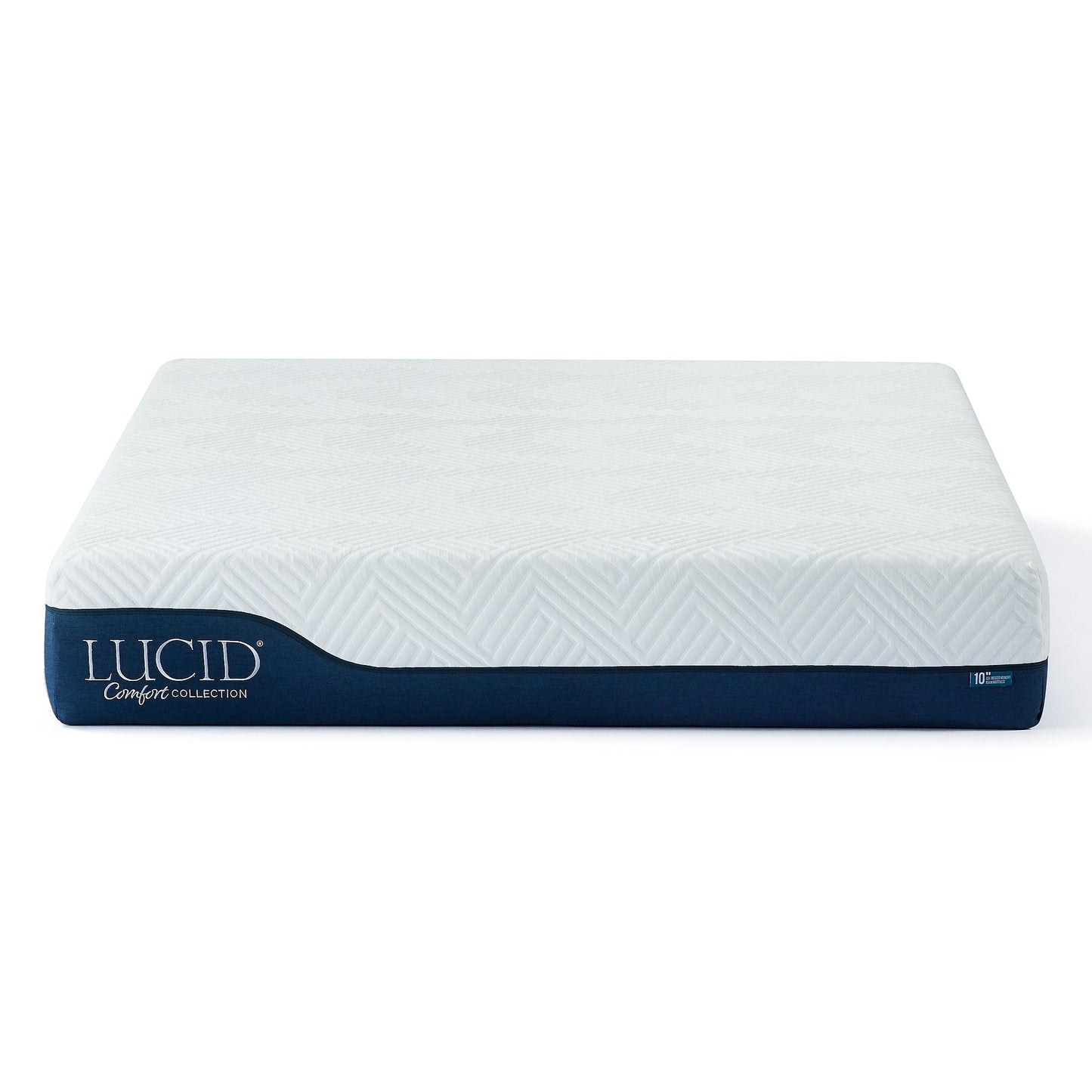 Lucid Comfort Collection 10-inch Gel & Aloe Vera Hybrid Mattress and Deluxe Adjustable Bed Set