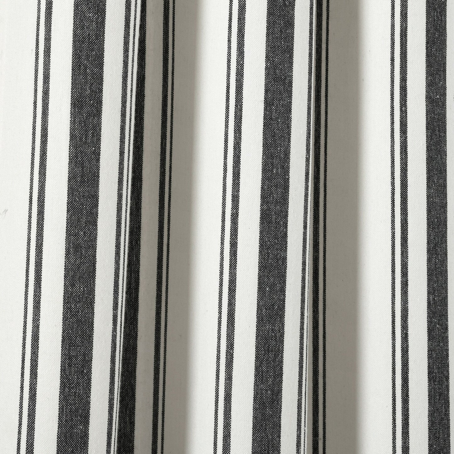 Lush Decor Farmhouse Stripe Yarn Dyed Cotton Window Curtain Panel Pair