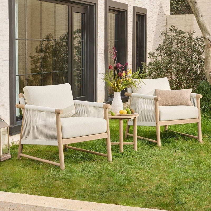 Lynn Outdoor Acacia Wood Patio Furniture Outdoor Chair
