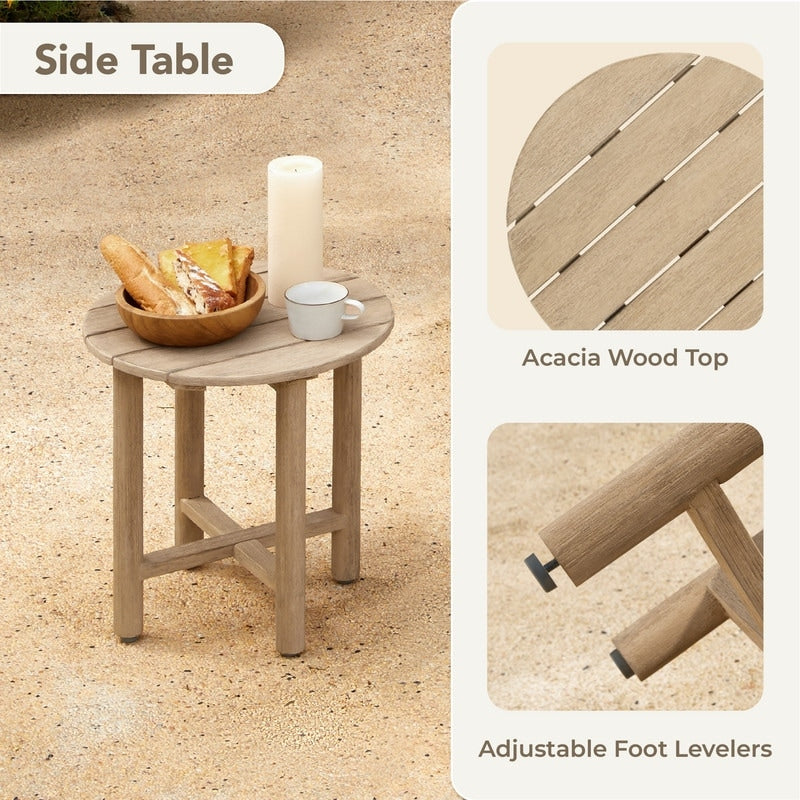 Lynn Outdoor Acacia Wood Patio Furniture Outdoor Chair