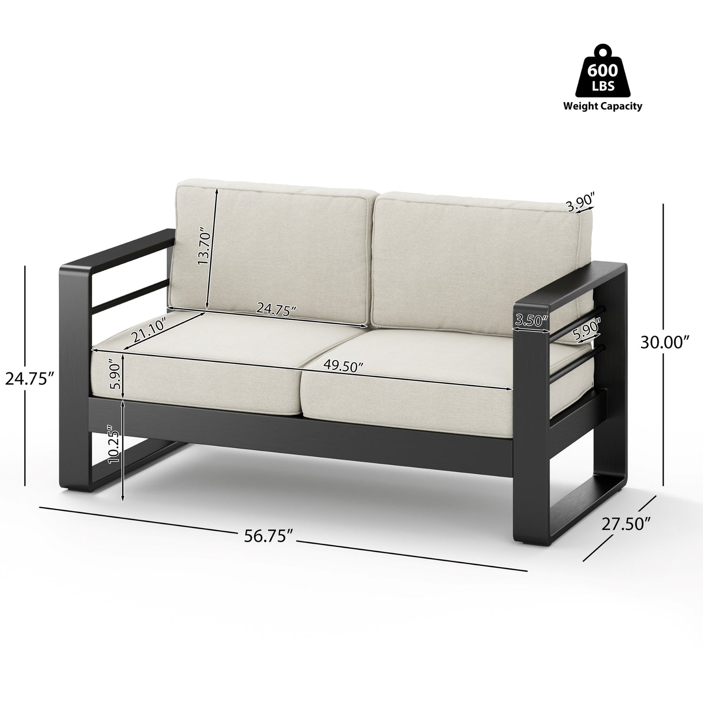 Maya Bay Aluminum Chat Set by Christopher Knight Home