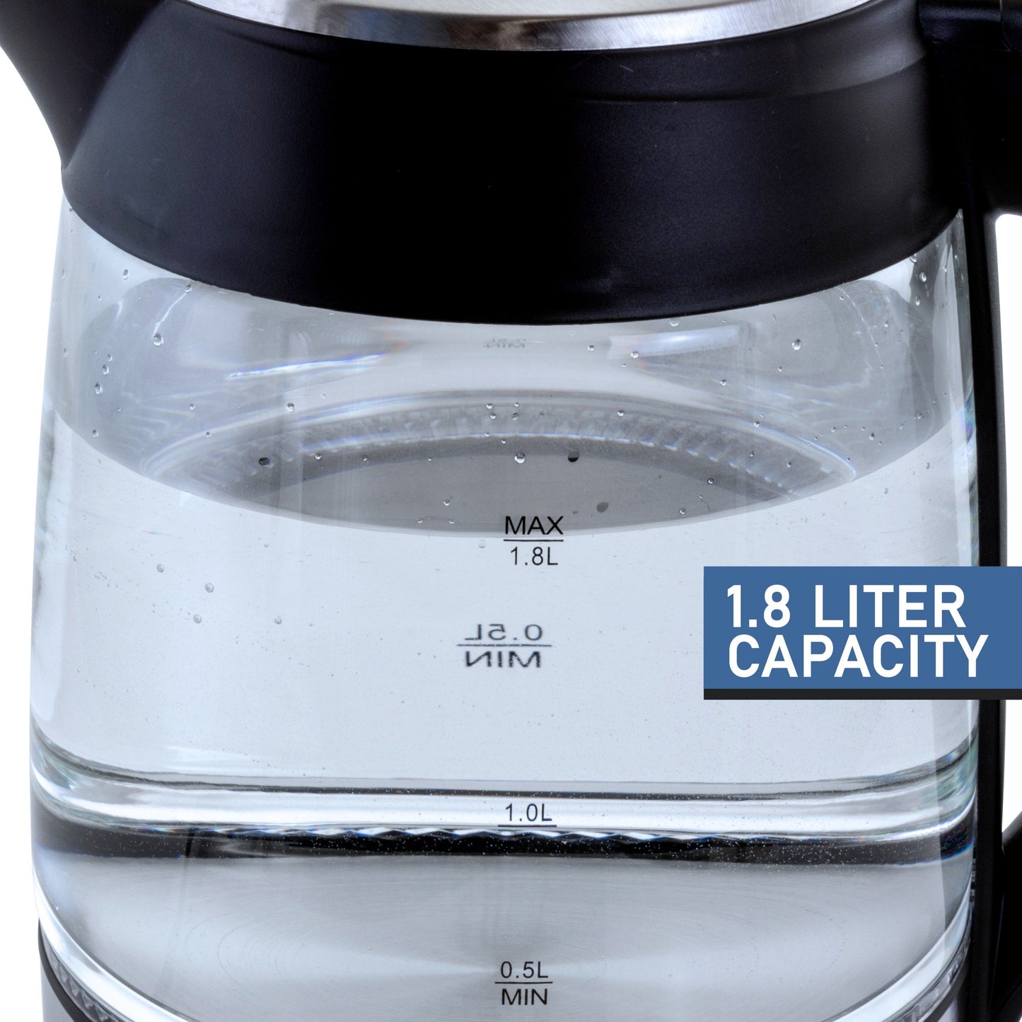 MegaChef 1.8Lt. Glass Tea Kettle with Electric Base