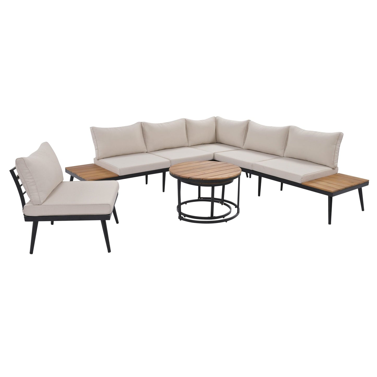 Merax 6-Piece Outdoor Sectional Sofa Set