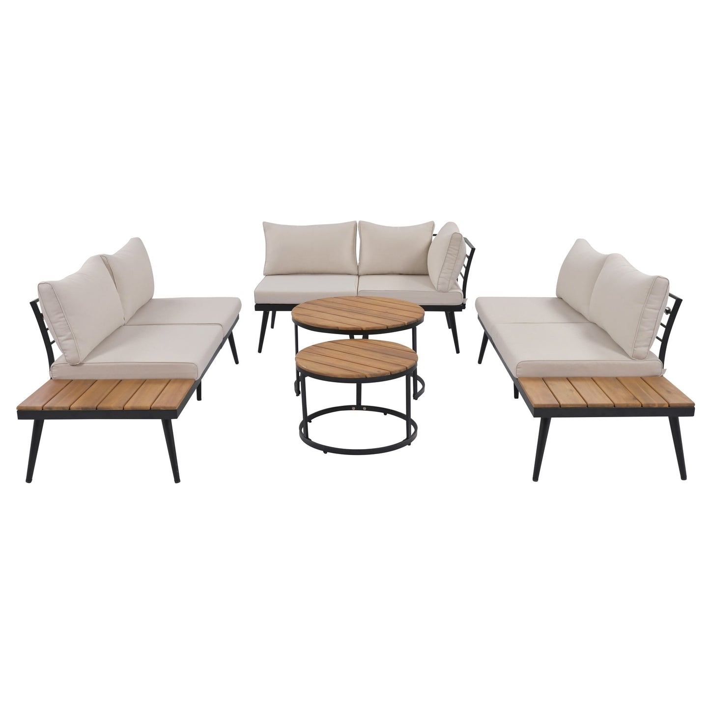 Merax 6-Piece Outdoor Sectional Sofa Set
