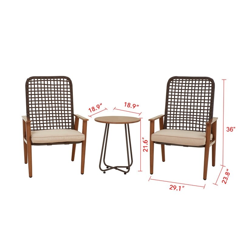 Mesh 3-Piece Outdoor Conversation Set