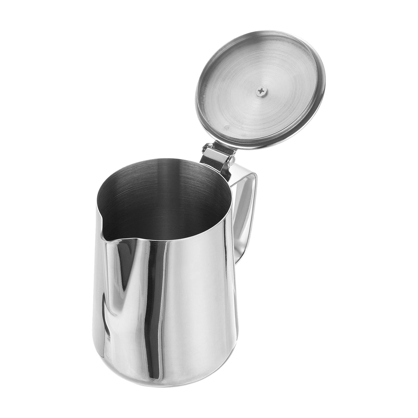 Milk Frothing Pitcher, with Lid and Handle for Home Cafe