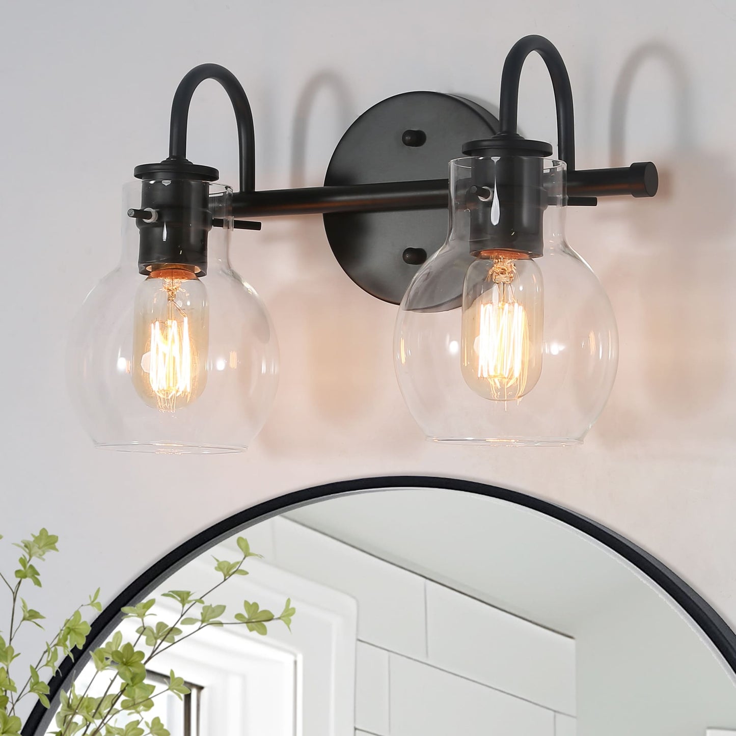 Modern 2/3/4/5-Light Bathroom Vanity Light Globe Glass Wall Sconce Minimalist Design