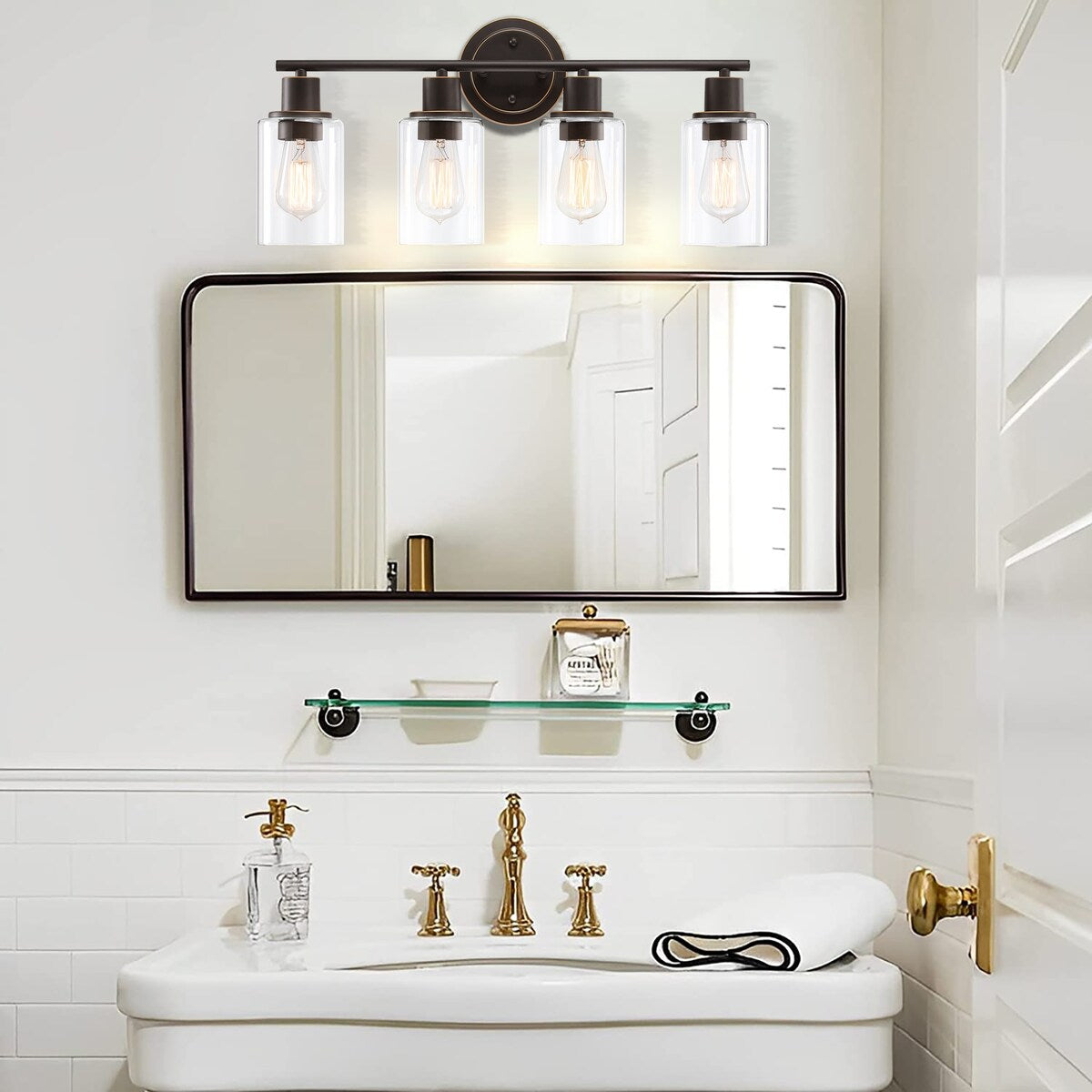 Modern 2/3/4-light Bathroom Dimmable Vanity Lights Wall Sconces