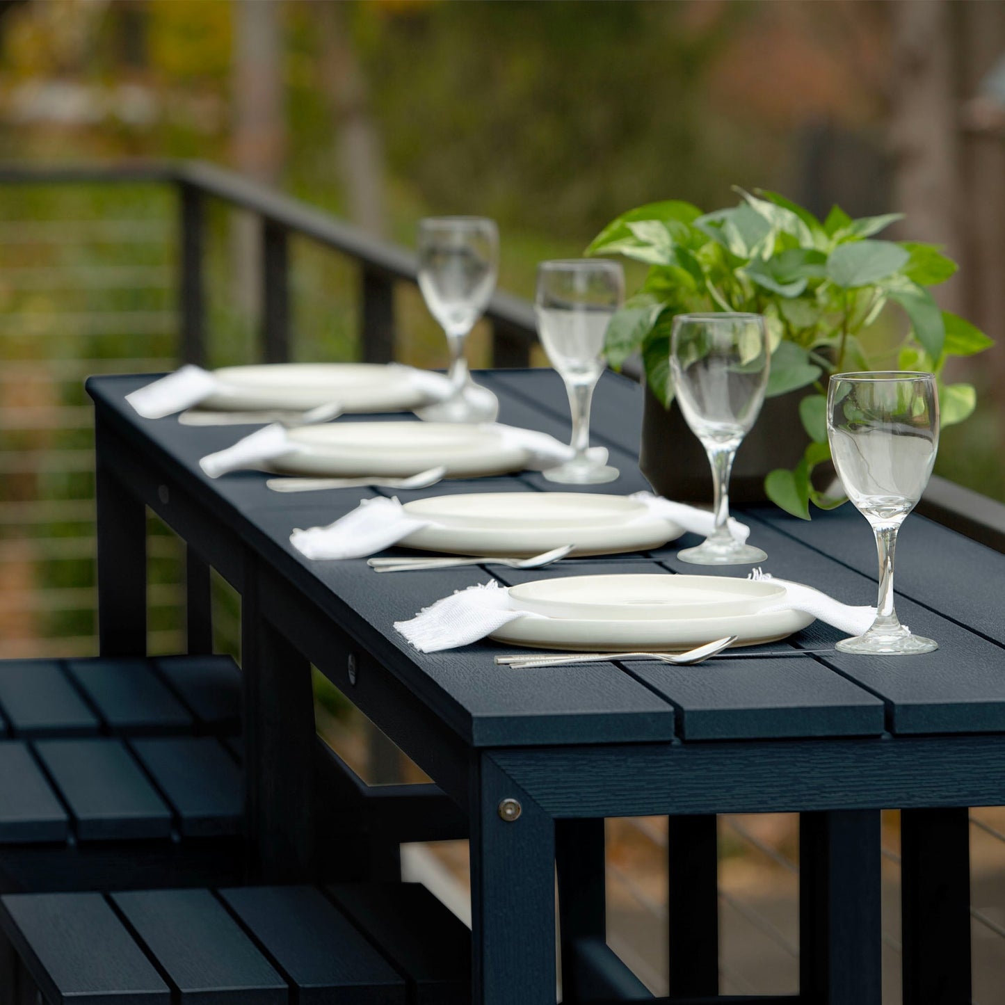 HIGHWOOD Monroe Modern Counter Height Balcony Stool/Table 6-Piece Set - N/A