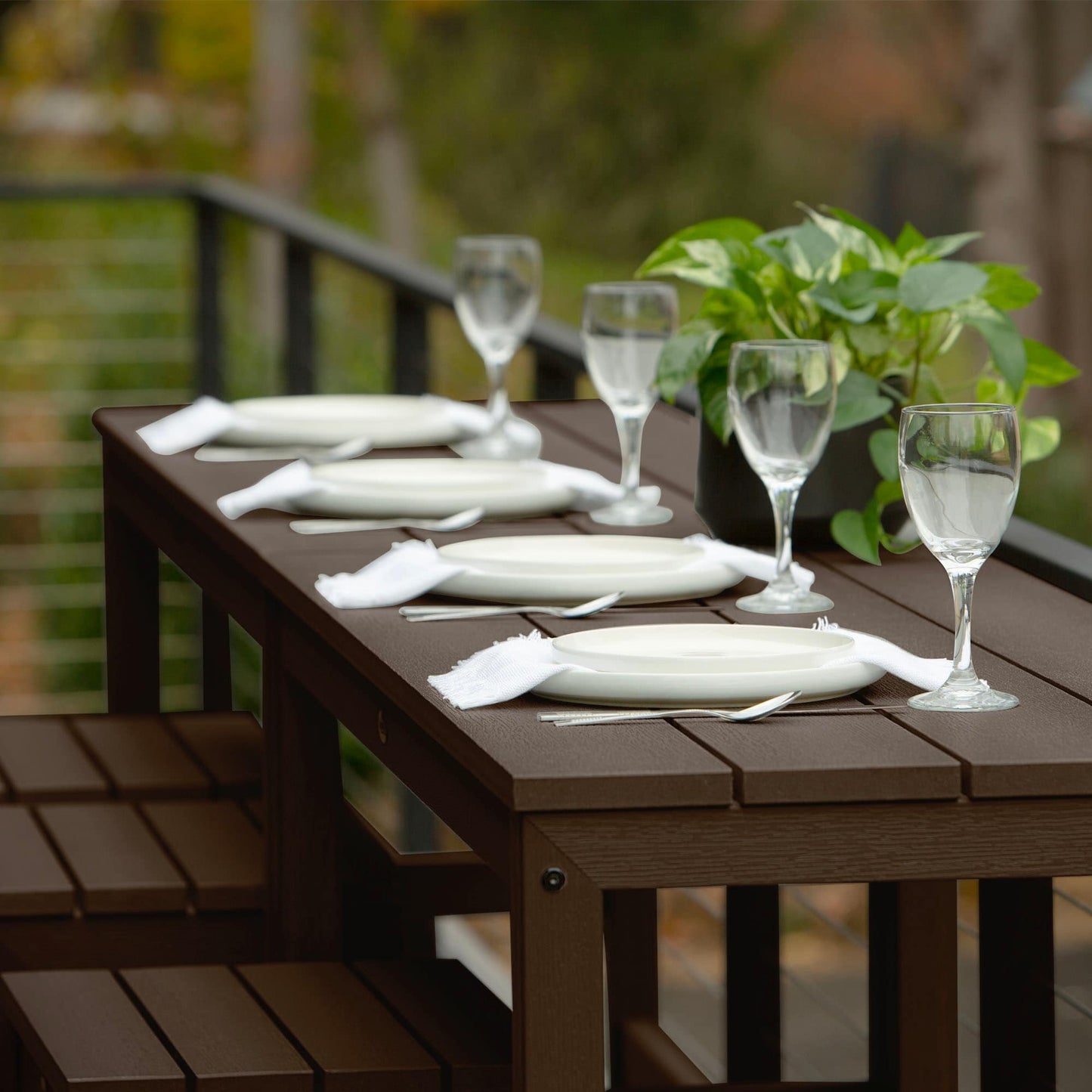 HIGHWOOD Monroe Modern Counter Height Balcony Stool/Table 6-Piece Set - N/A